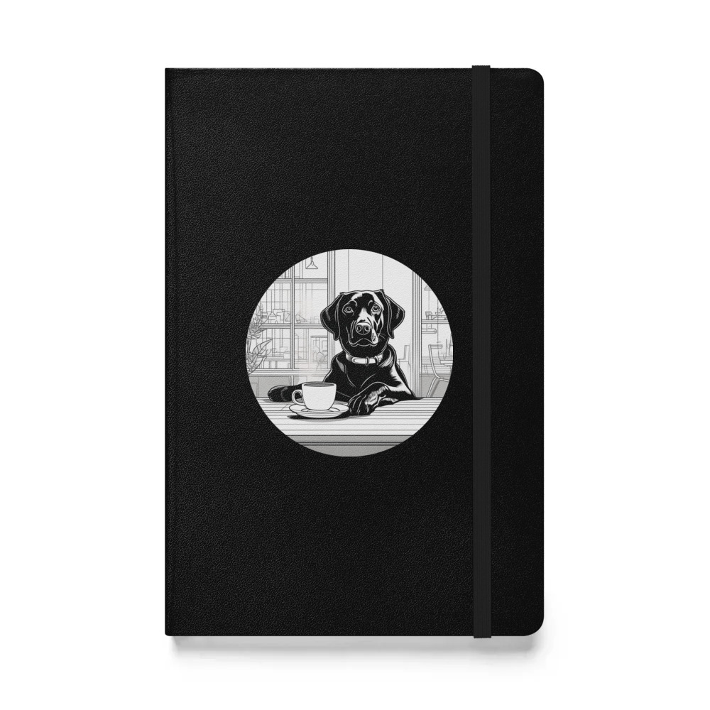 PugMug Custom Black Labrador Retriever Hardcover Bound Notebook