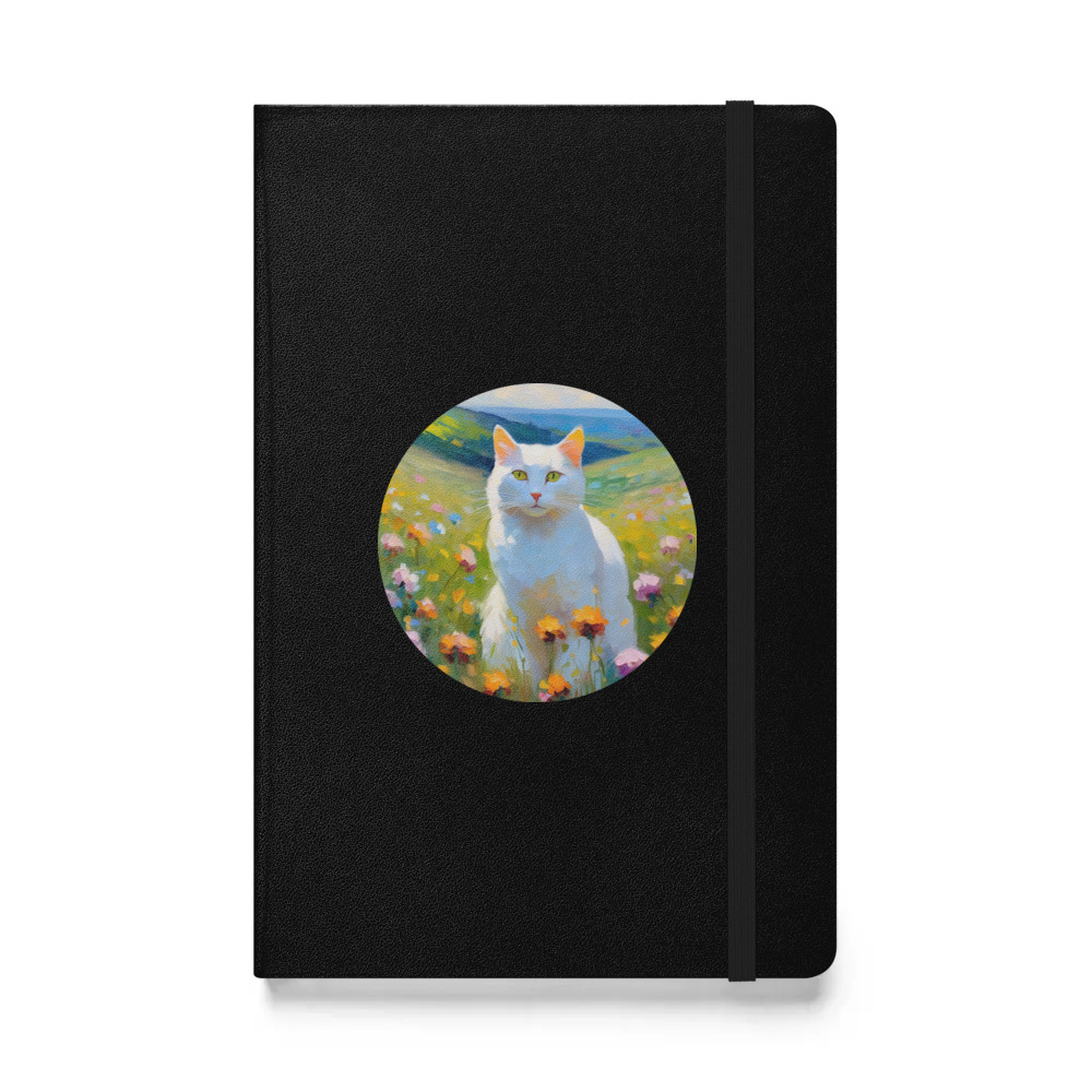 PugMug Custom White Companion Cat Hardcover Bound Notebook