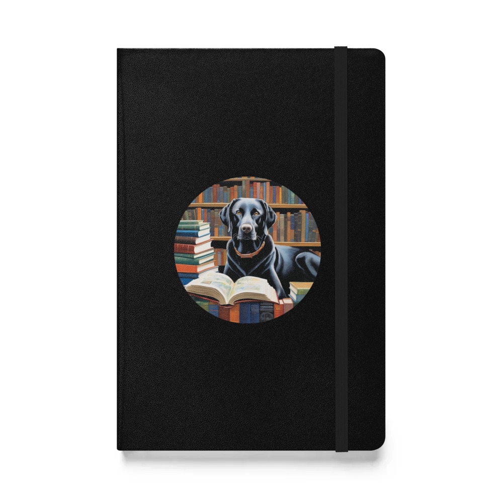 PugMug Custom Black Labrador Retriever Hardcover Bound Notebook