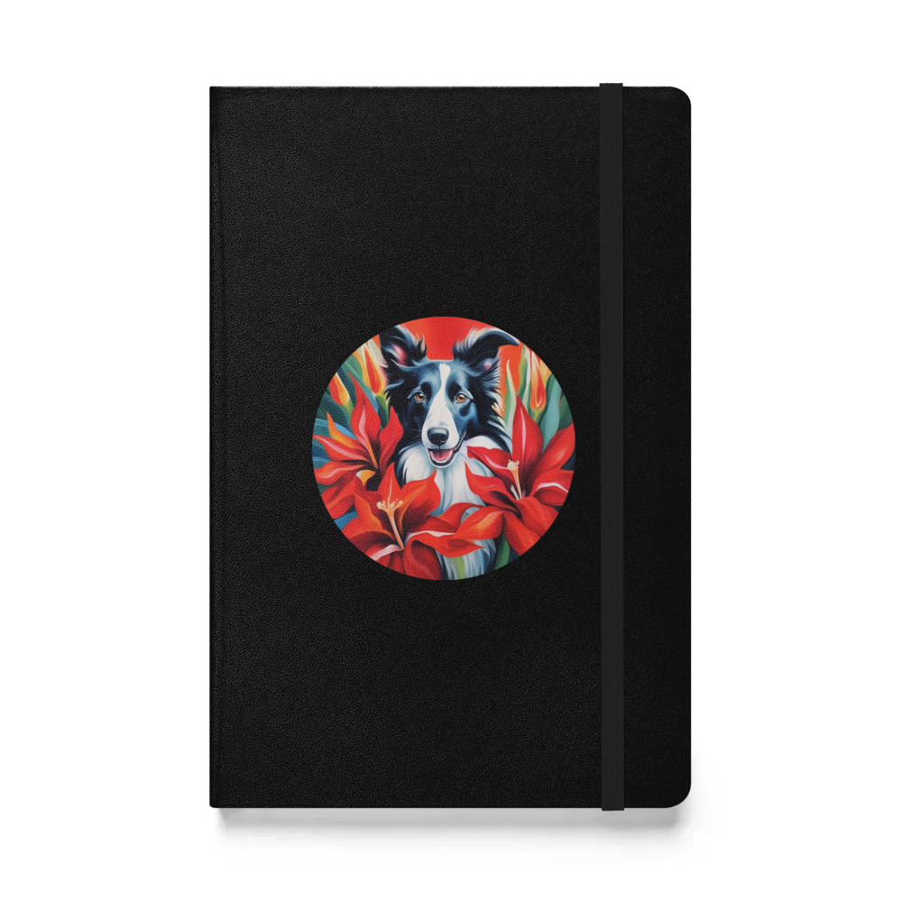 PugMug Custom Border Collie Hardcover Bound Notebook