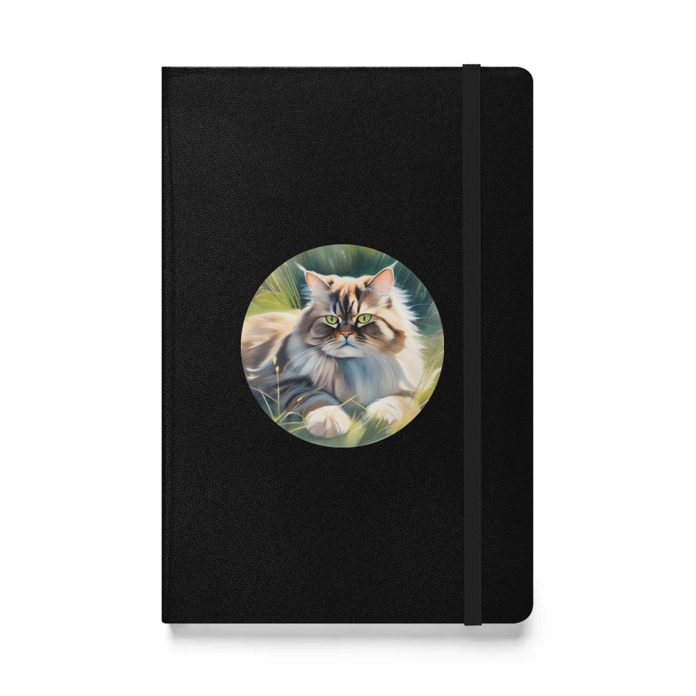 PugMug Custom Tabby Persian Cat Hardcover Bound Notebook