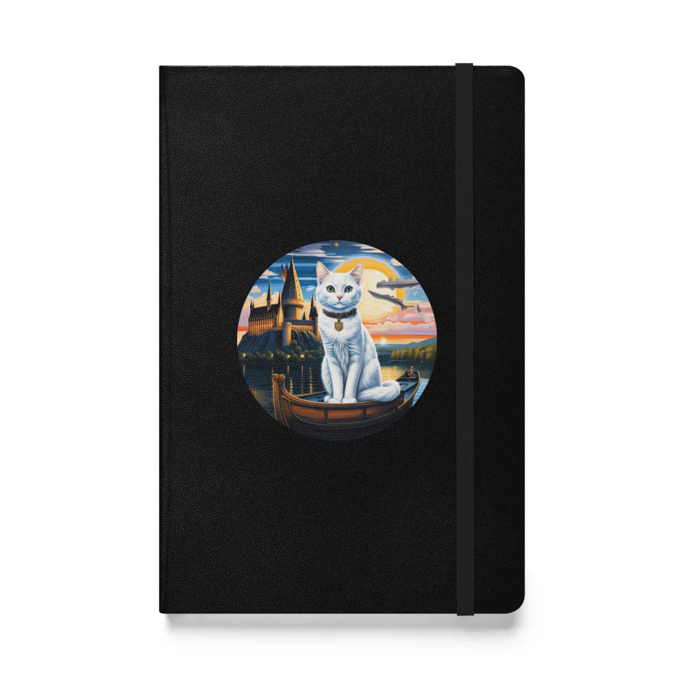 PugMug Custom White Companion Cat Hardcover Bound Notebook