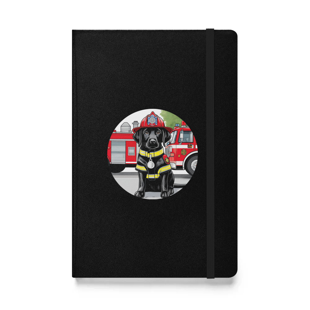 PugMug Custom Black Labrador Retriever Hardcover Bound Notebook