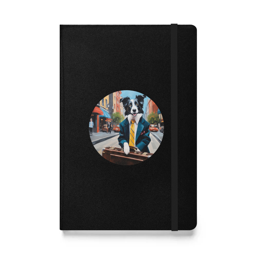 PugMug Custom Border Collie Hardcover Bound Notebook