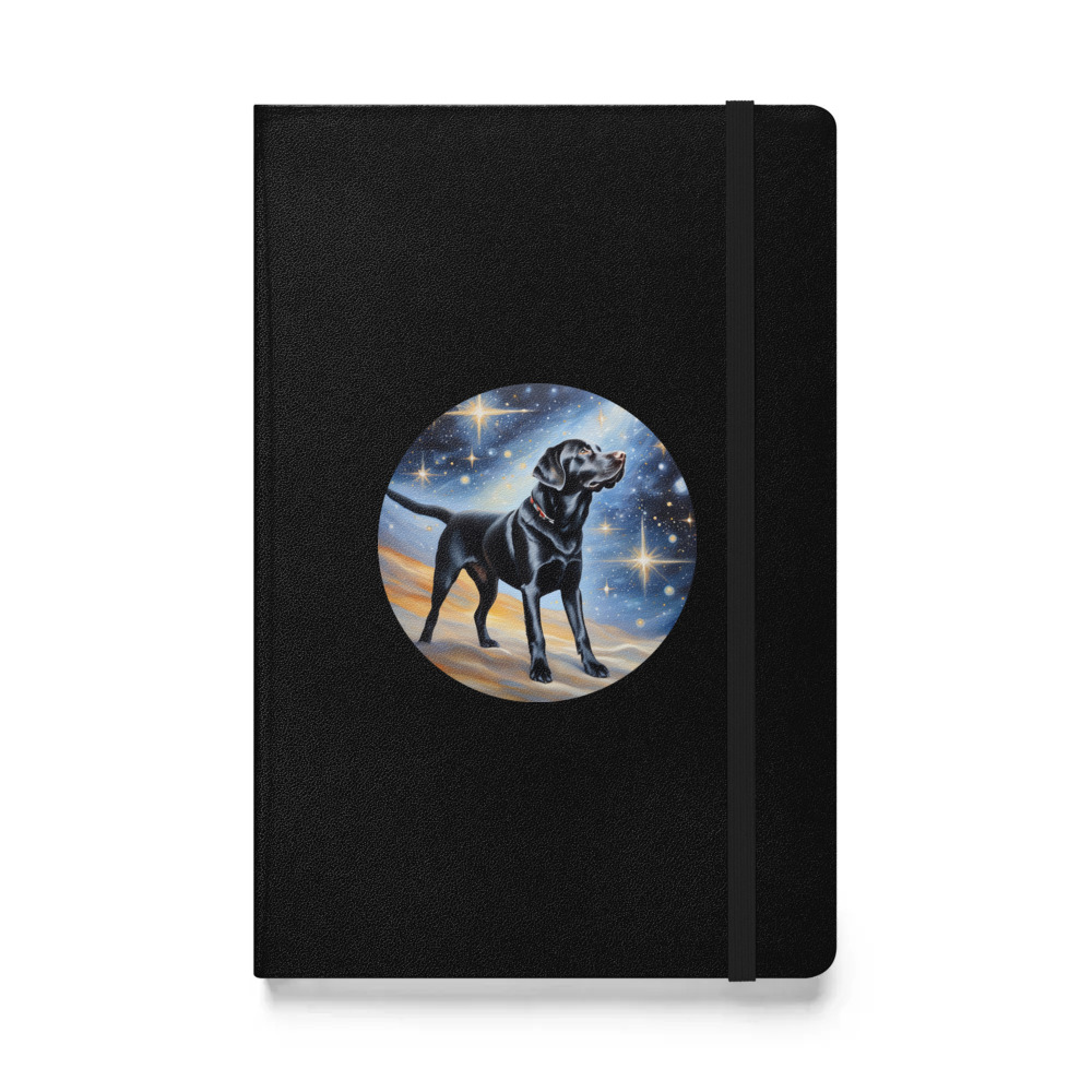 PugMug Custom Black Labrador Retriever Hardcover Bound Notebook