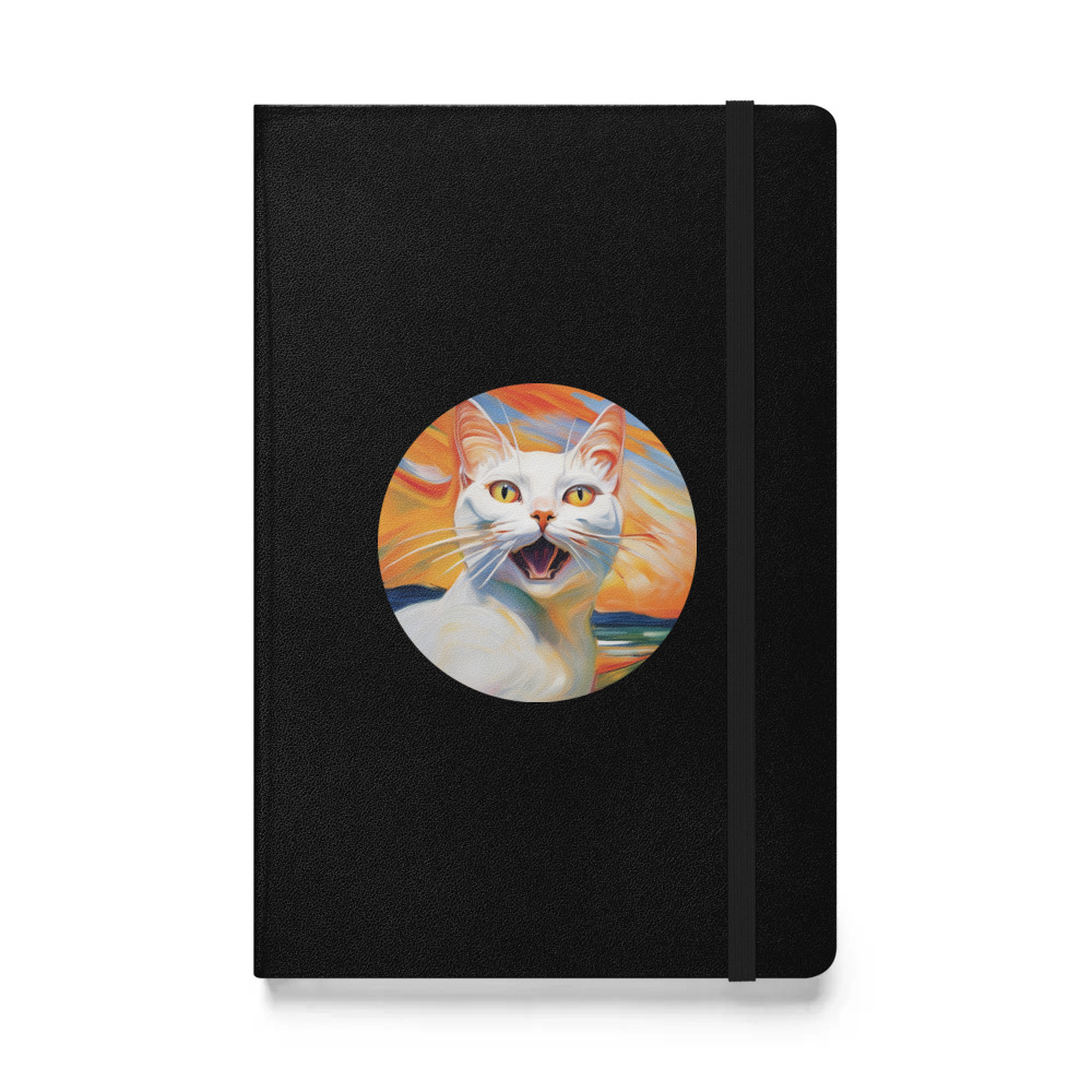 PugMug Custom White Companion Cat Hardcover Bound Notebook