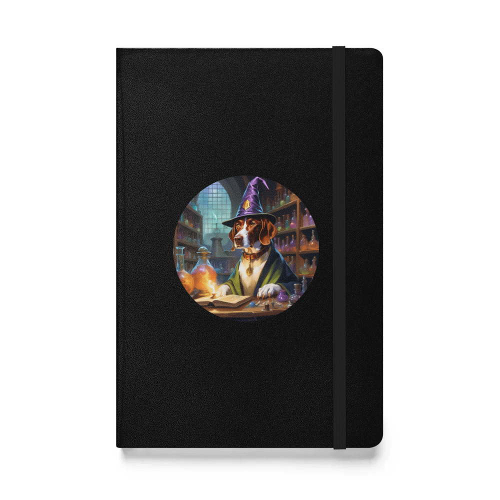 PugMug Custom Pointer Dog Hardcover Bound Notebook