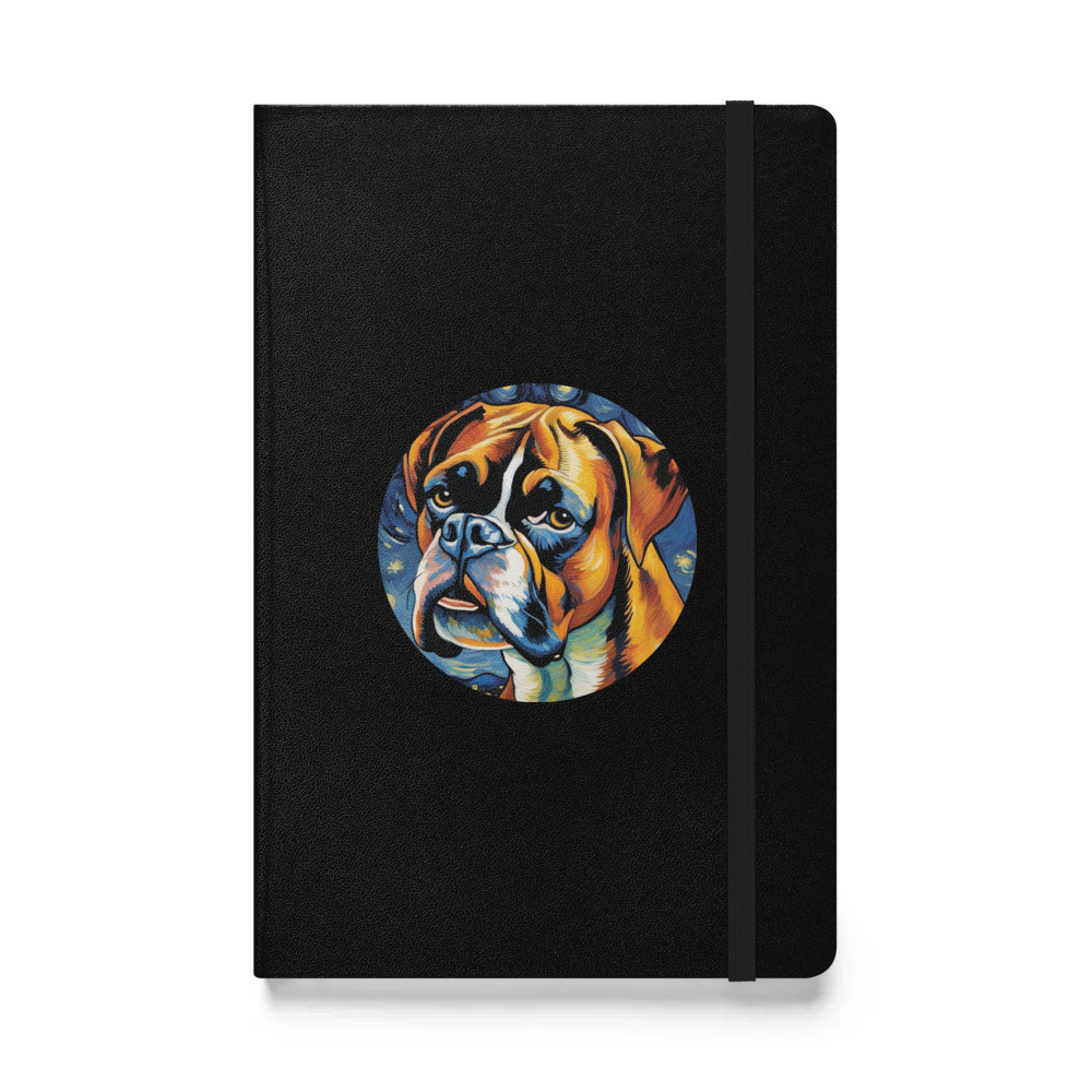 PugMug Custom Boxer Dog Hardcover Bound Notebook