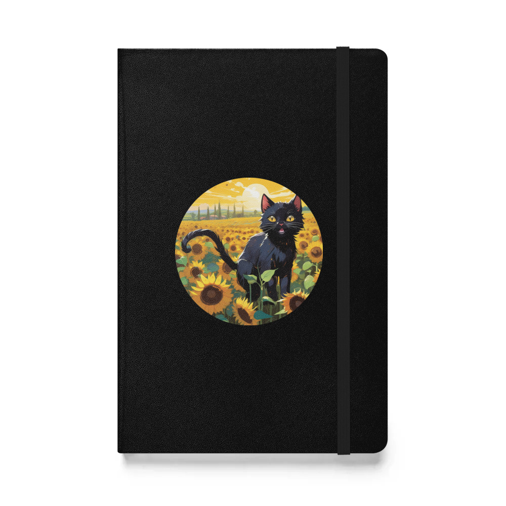 PugMug Custom Black Exotic Cat Hardcover Bound Notebook