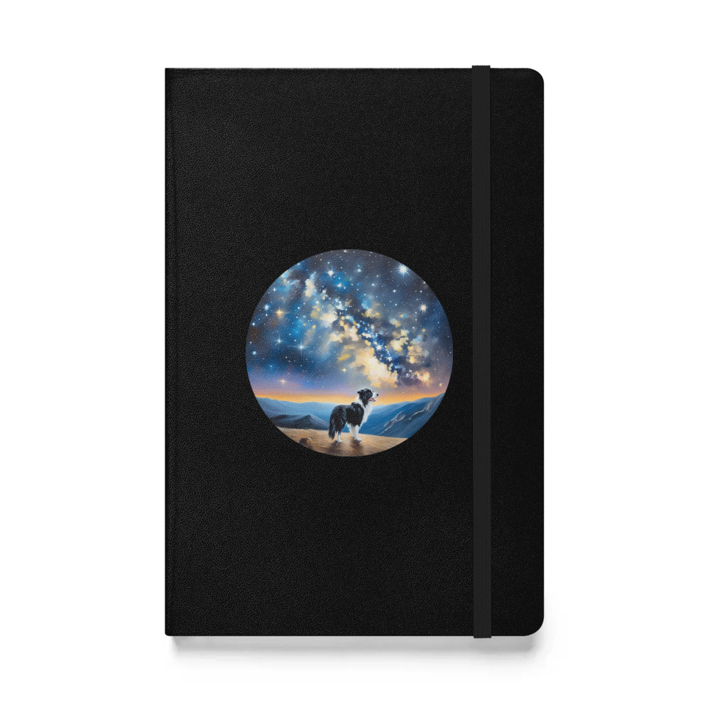PugMug Custom Border Collie Hardcover Bound Notebook