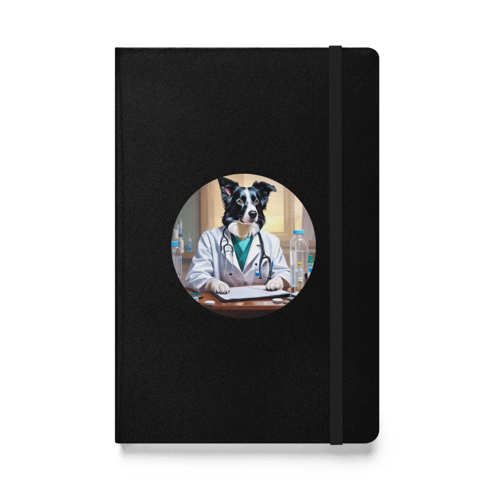 PugMug Custom Border Collie Hardcover Bound Notebook