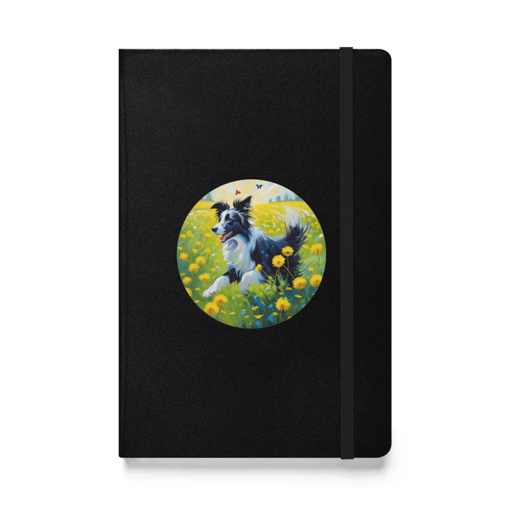 PugMug Custom Border Collie Hardcover Bound Notebook