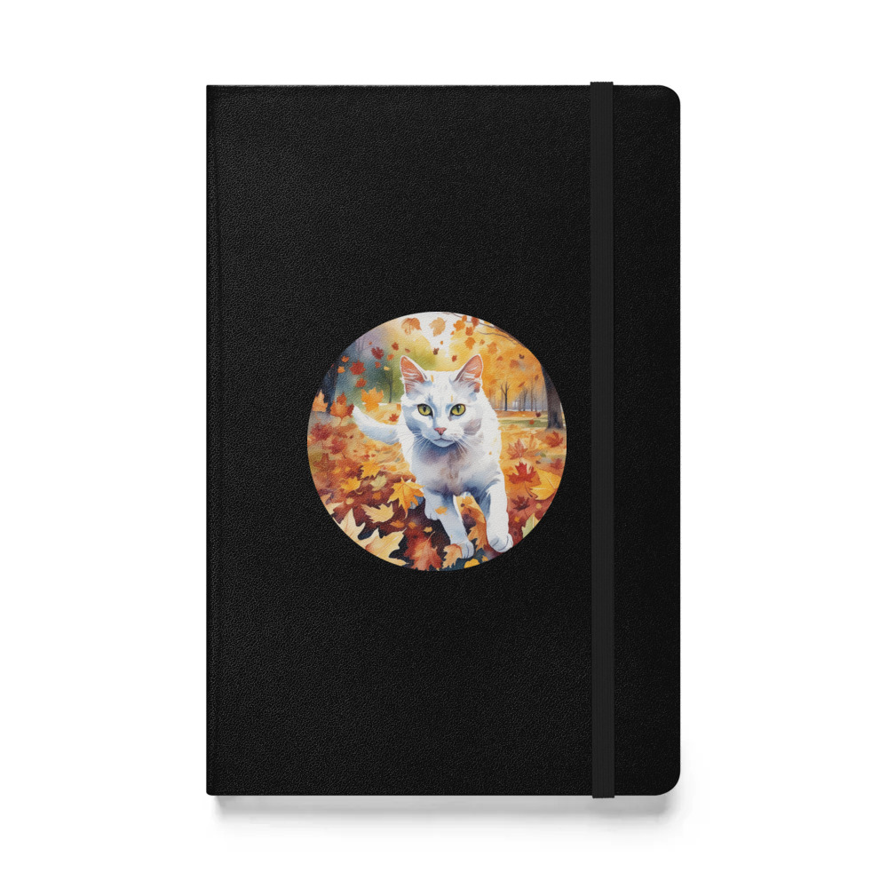 PugMug Custom White Companion Cat Hardcover Bound Notebook
