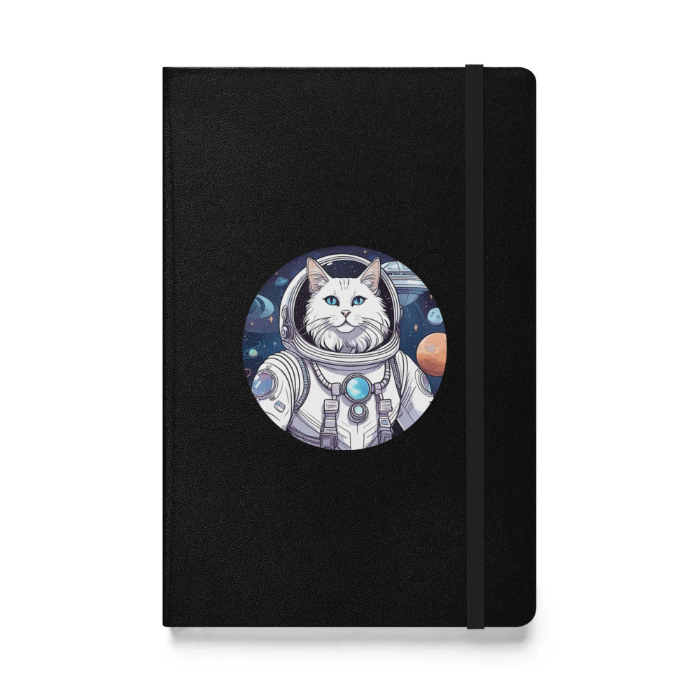 PugMug Custom White Companion Cat Hardcover Bound Notebook