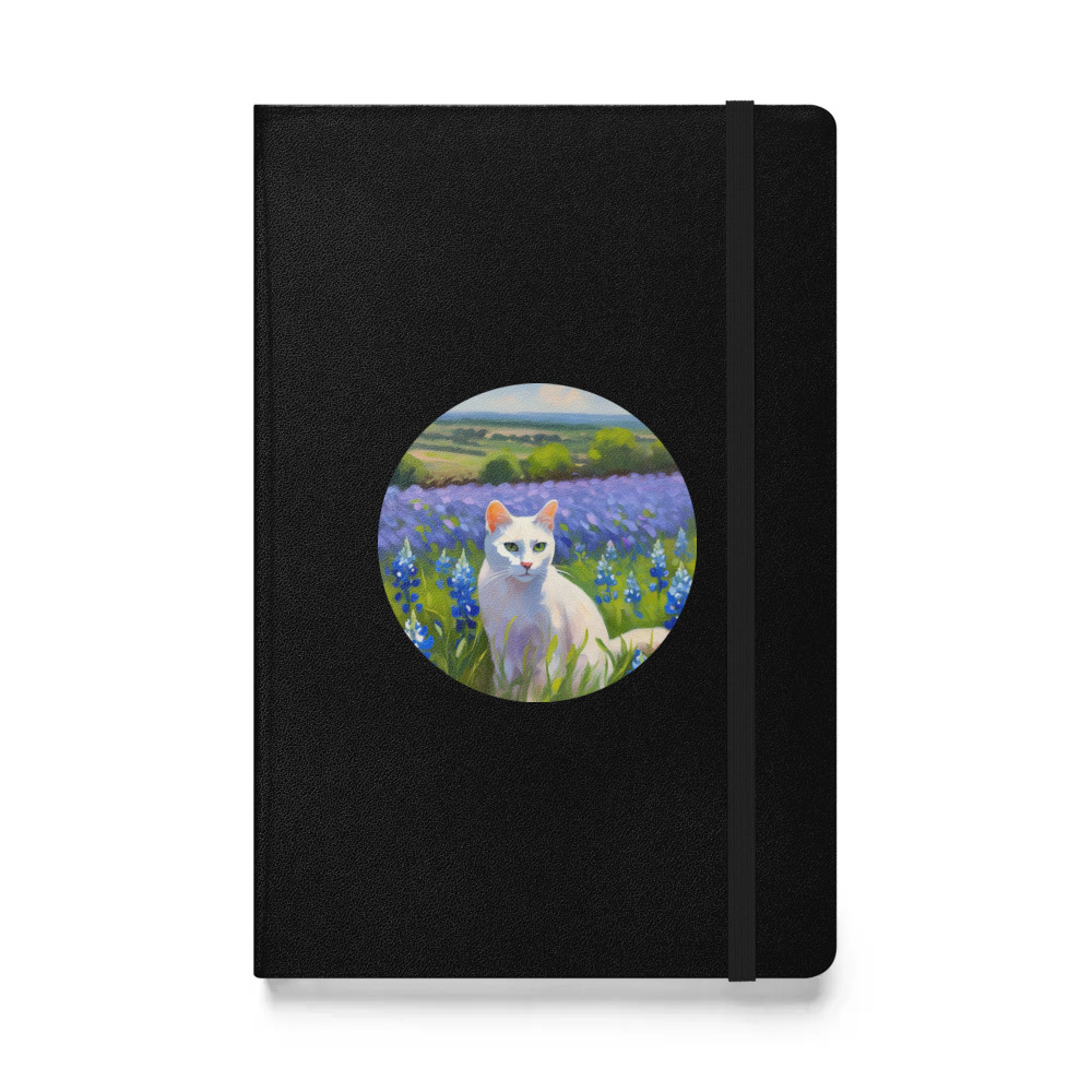 PugMug Custom White Companion Cat Hardcover Bound Notebook