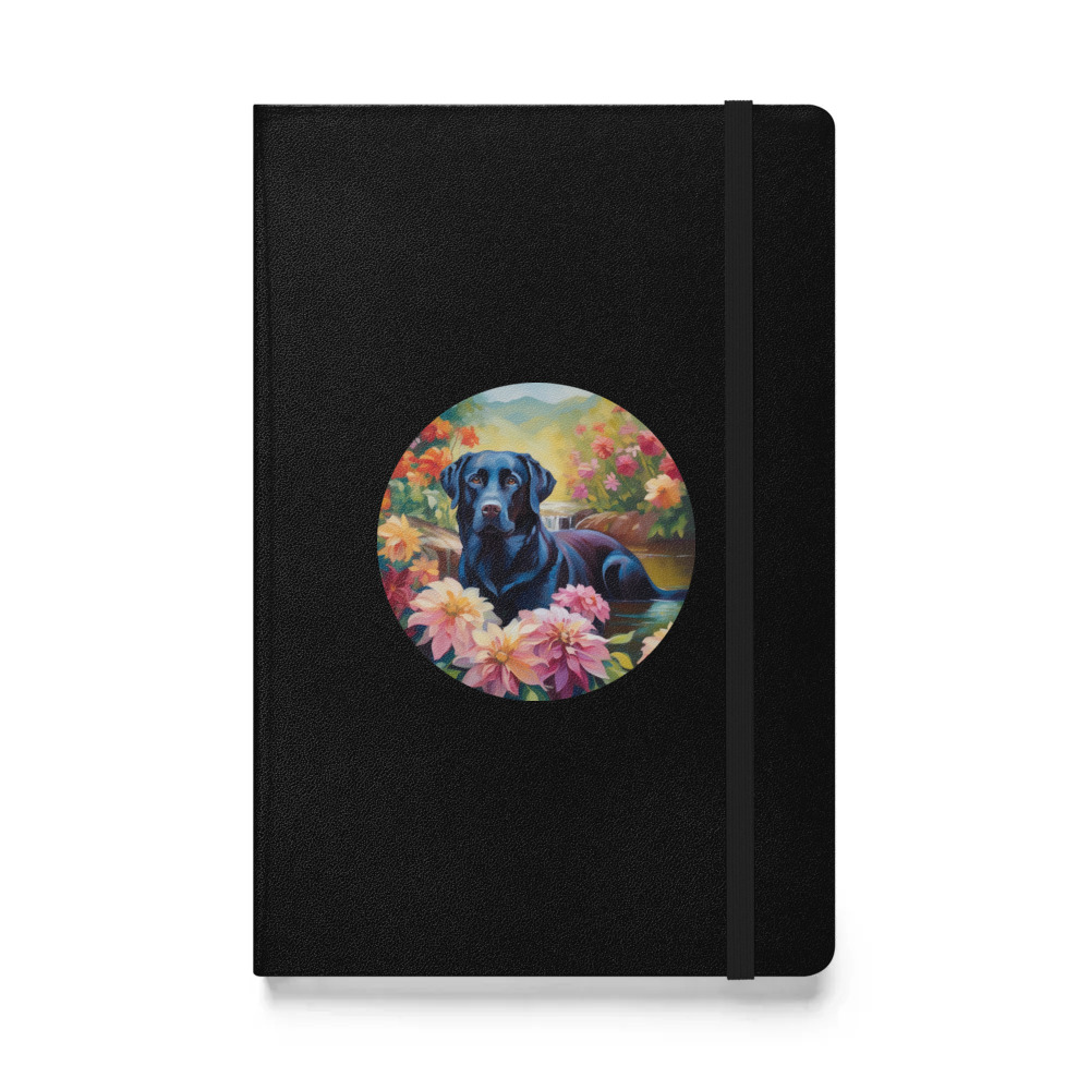 PugMug Custom Black Labrador Retriever Hardcover Bound Notebook