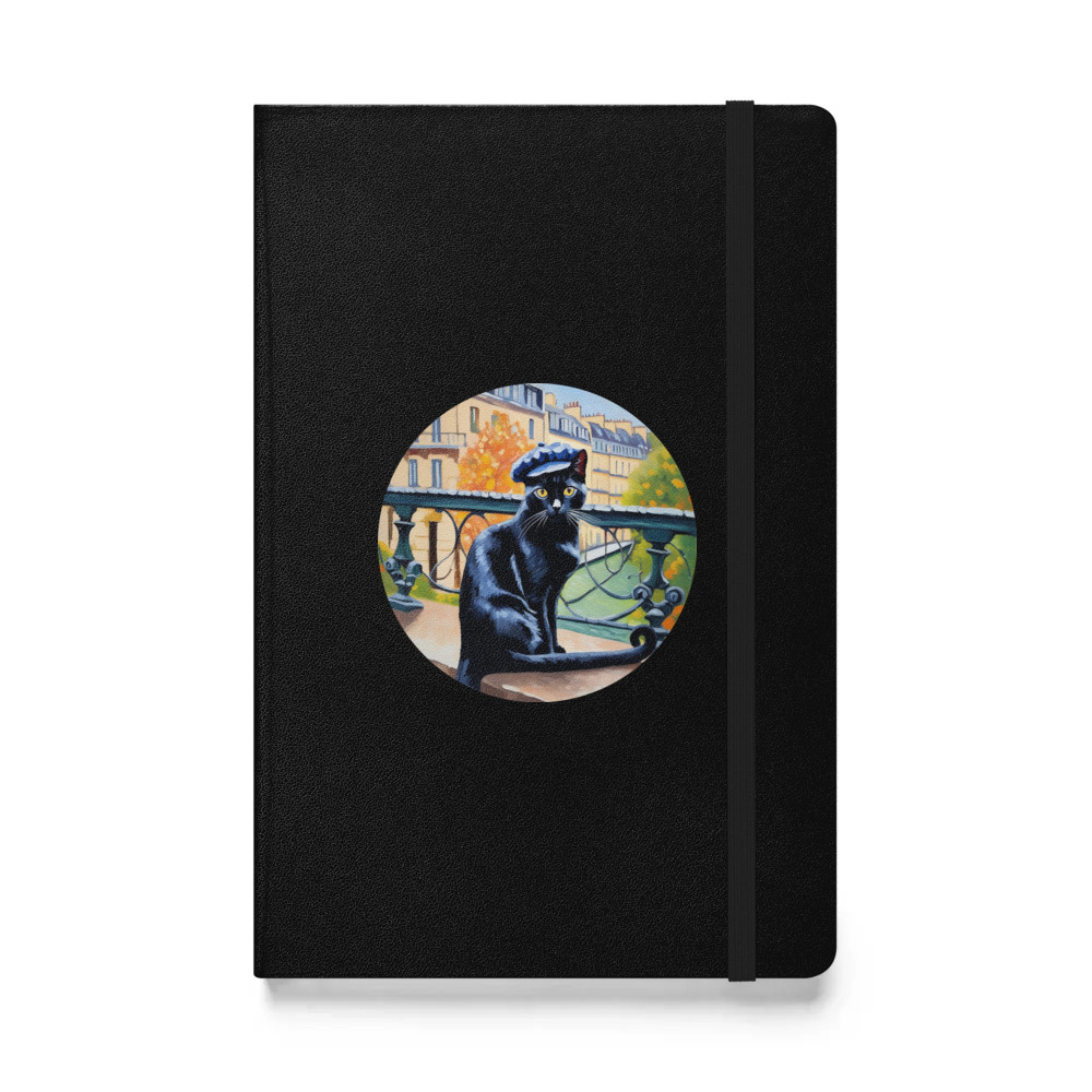 PugMug Custom Black Exotic Cat Hardcover Bound Notebook