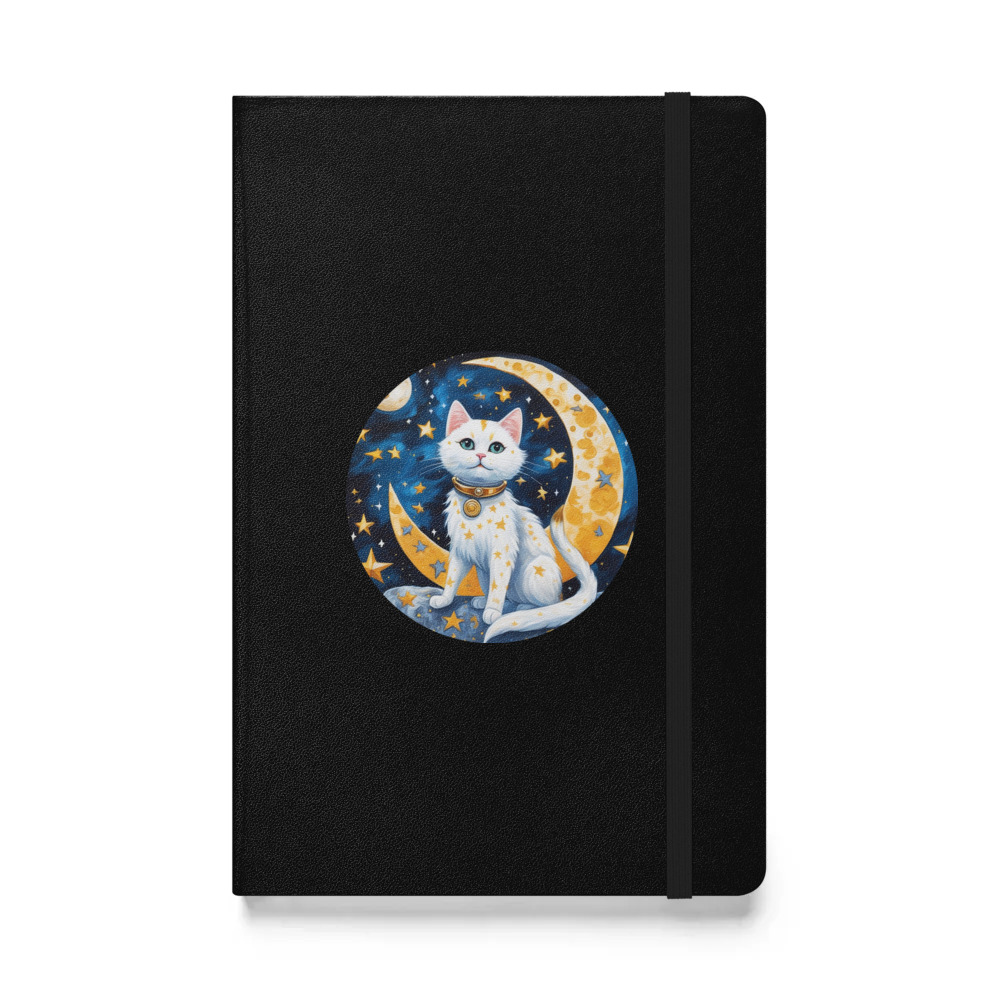 PugMug Custom White Companion Cat Hardcover Bound Notebook
