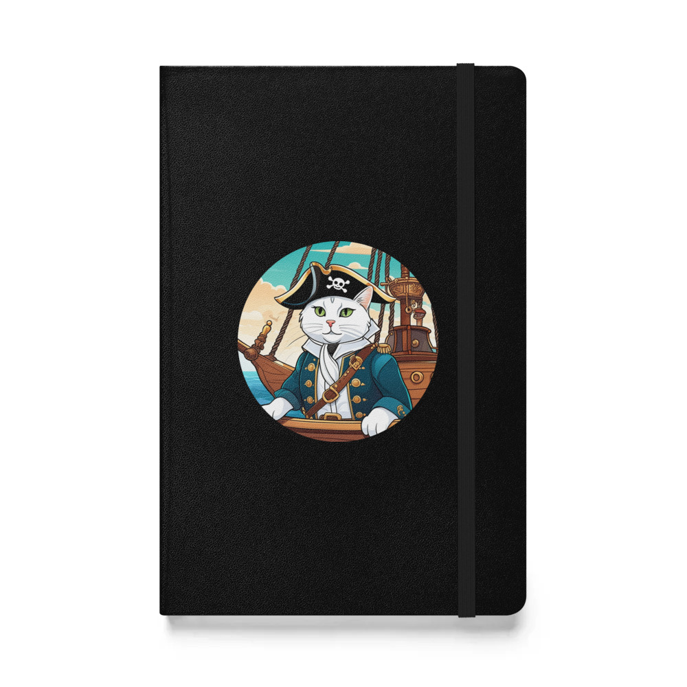 PugMug Custom White Companion Cat Hardcover Bound Notebook