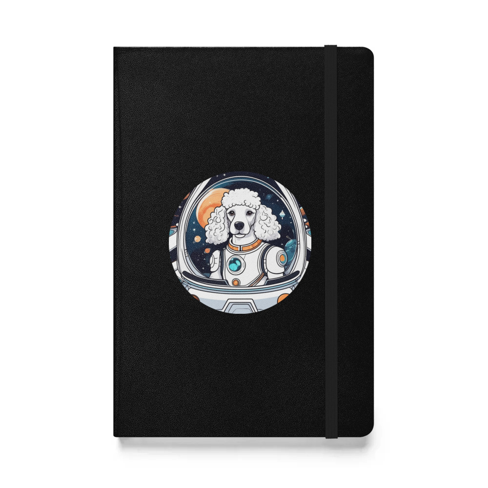 PugMug Custom White Poodle Hardcover Bound Notebook