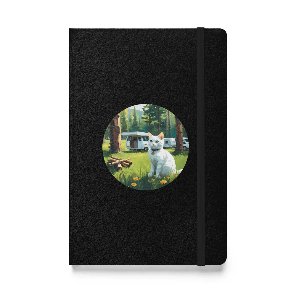 PugMug Custom White Companion Cat Hardcover Bound Notebook