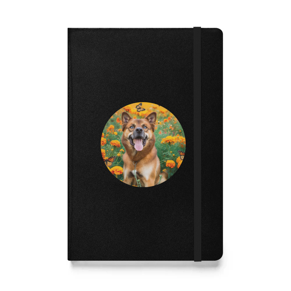 PugMug Custom Blue Hardcover Bound Notebook