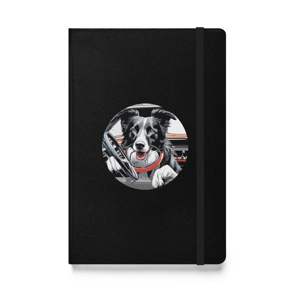 PugMug Custom Border Collie Hardcover Bound Notebook