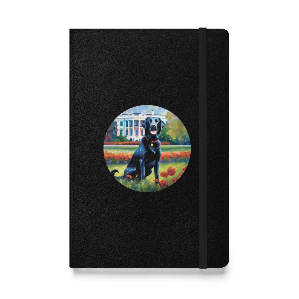 PugMug Custom Black Labrador Retriever Hardcover Bound Notebook