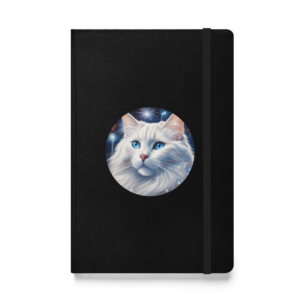 PugMug Custom White Ragdoll Cat Hardcover Bound Notebook
