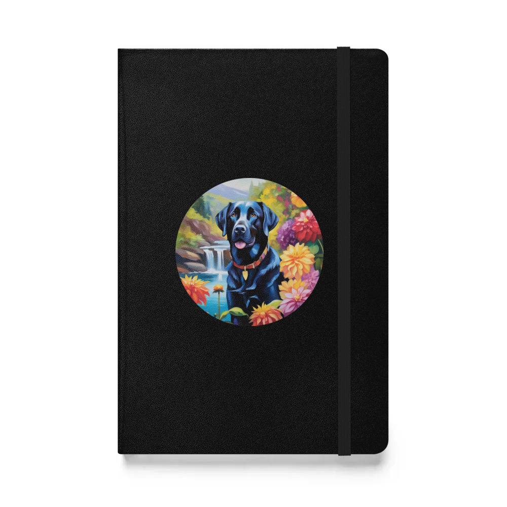 PugMug Custom Black Labrador Retriever Hardcover Bound Notebook
