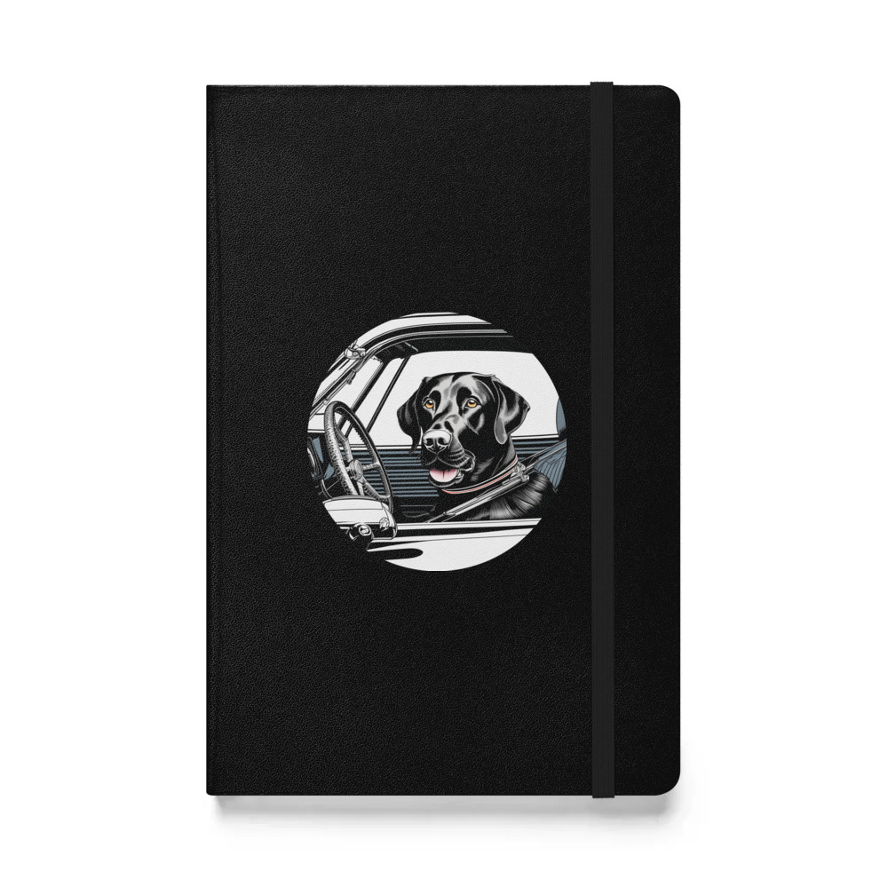 PugMug Custom Black Labrador Retriever Hardcover Bound Notebook