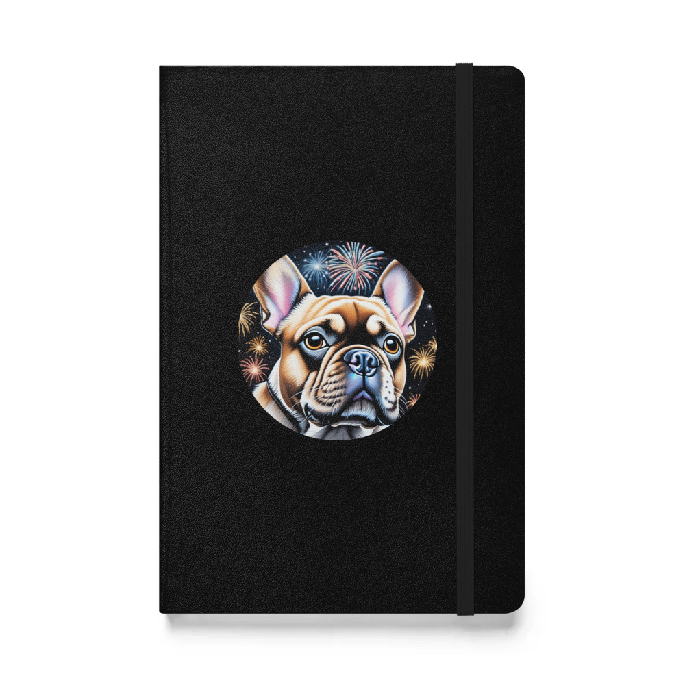 PugMug Custom Tan French Bulldog Hardcover Bound Notebook