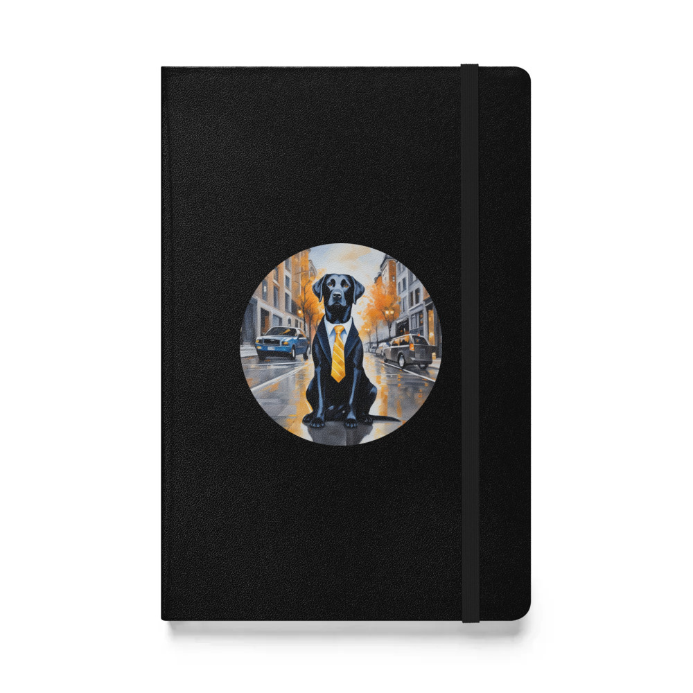 PugMug Custom Black Labrador Retriever Hardcover Bound Notebook