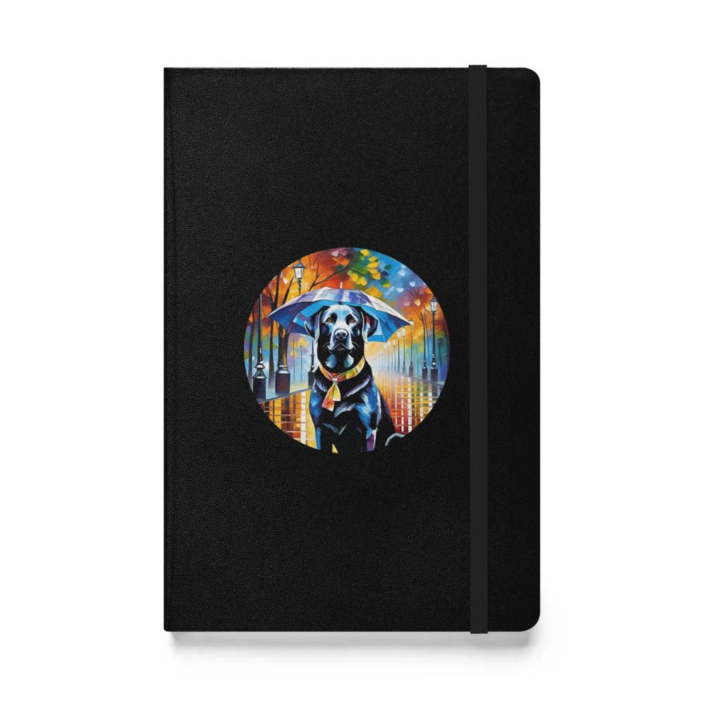 PugMug Custom Black Labrador Retriever Hardcover Bound Notebook