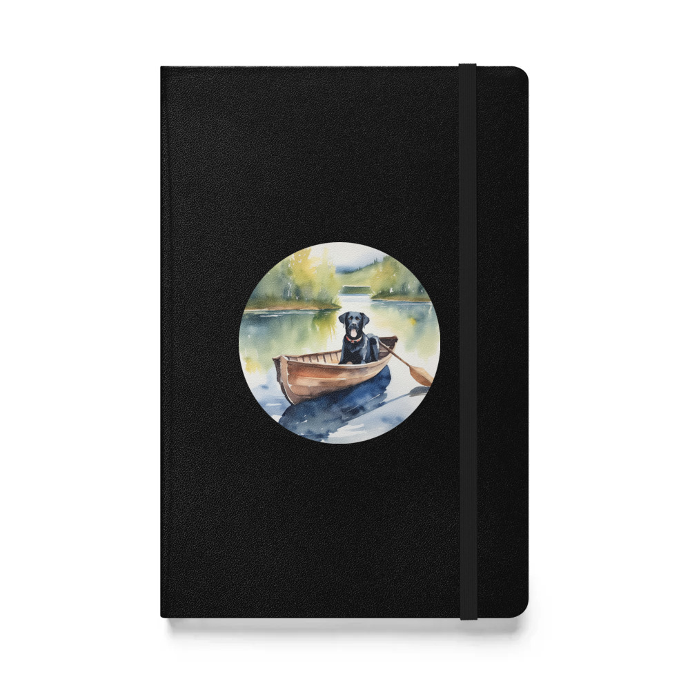 PugMug Custom Black Labrador Retriever Hardcover Bound Notebook