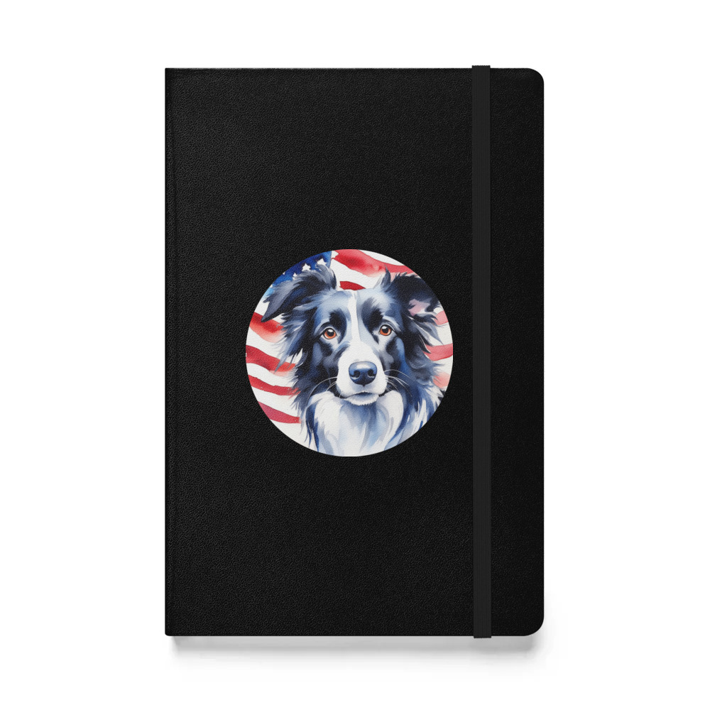 PugMug Custom Border Collie Hardcover Bound Notebook