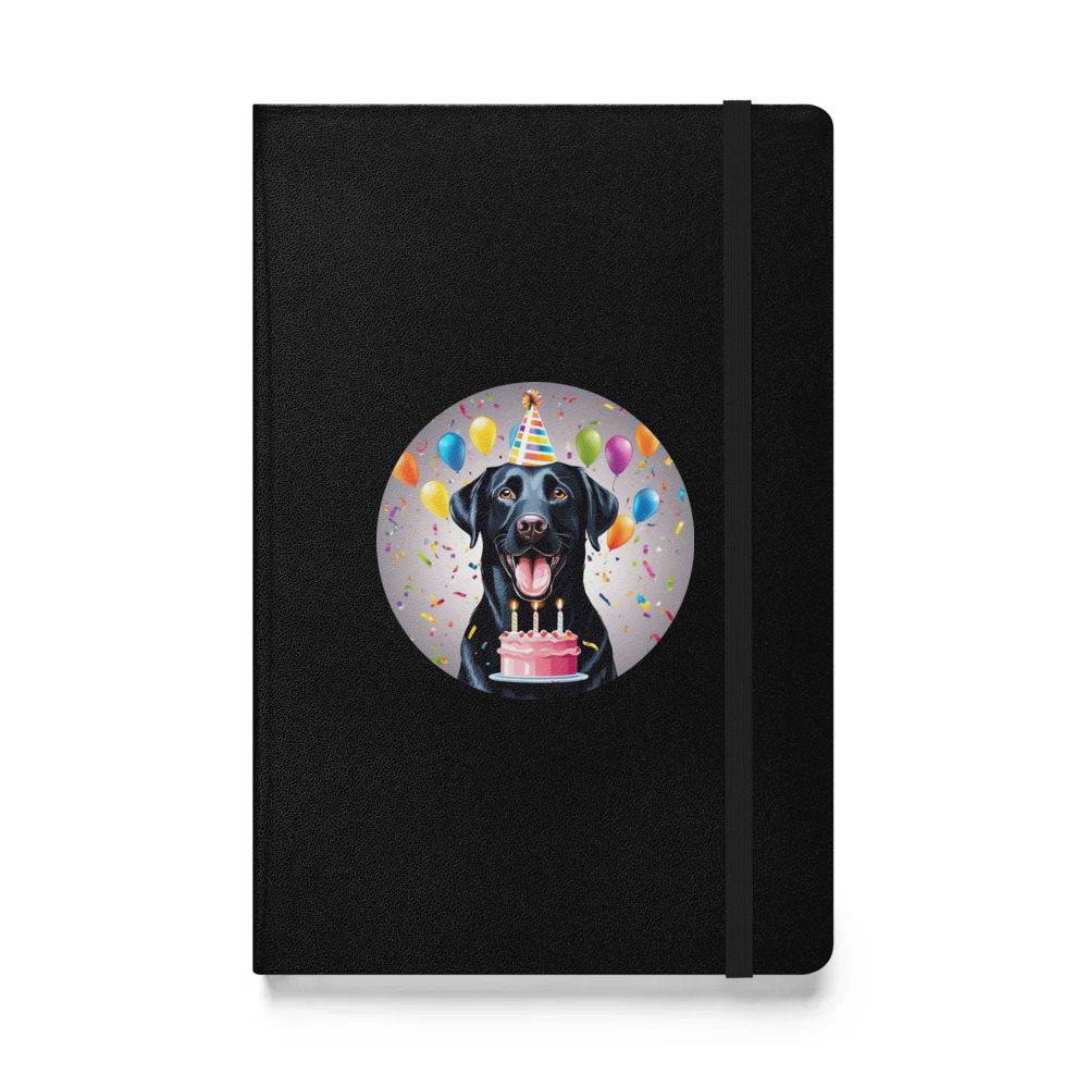 PugMug Custom Black Labrador Retriever Hardcover Bound Notebook