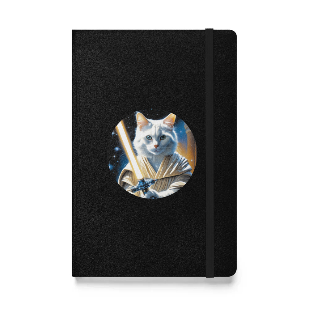 PugMug Custom White Companion Cat Hardcover Bound Notebook
