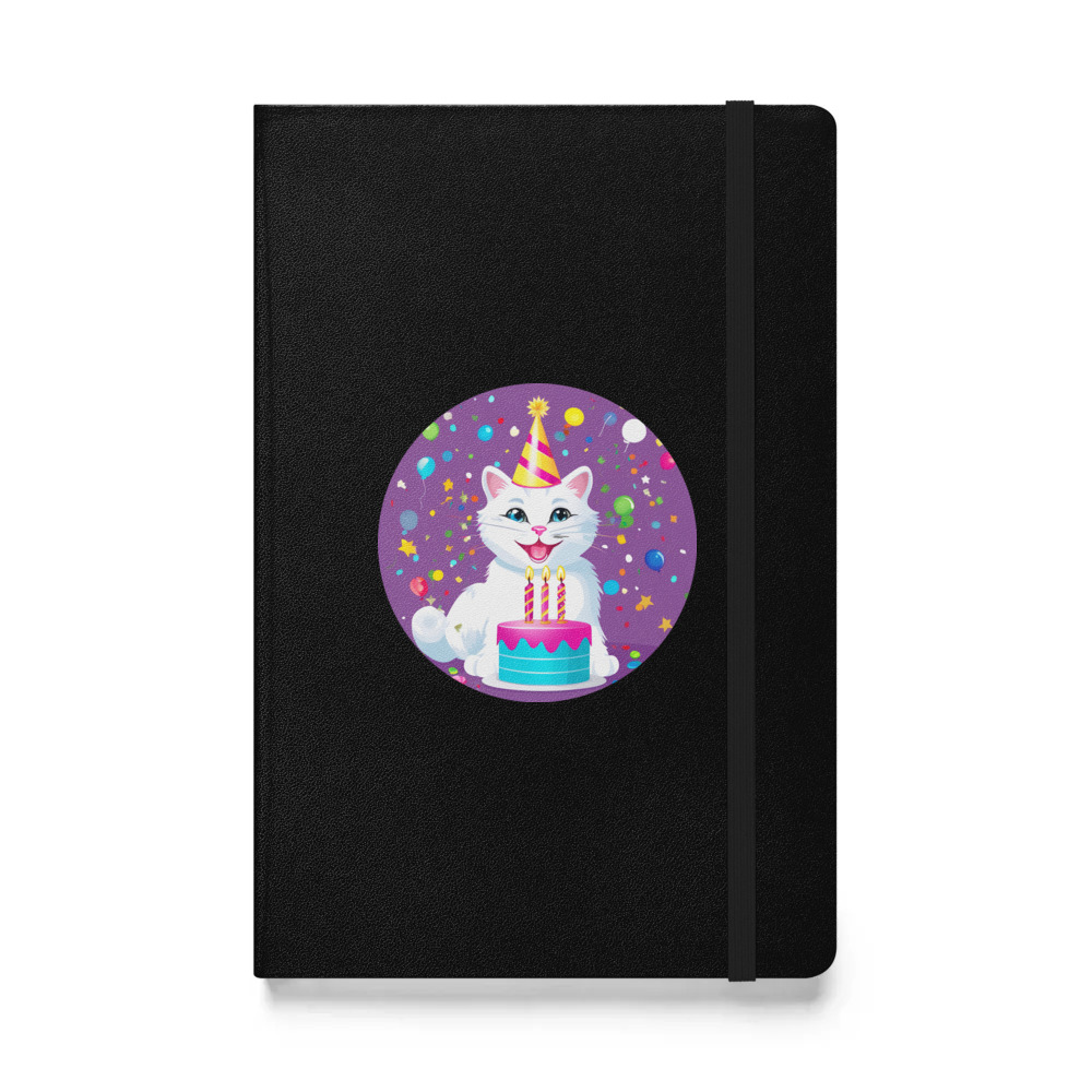 PugMug Custom White Companion Cat Hardcover Bound Notebook