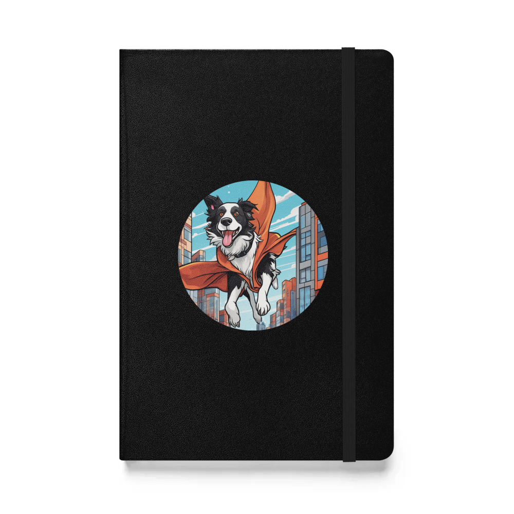 PugMug Custom Border Collie Hardcover Bound Notebook