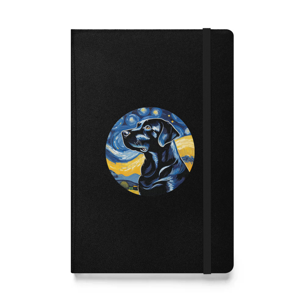 PugMug Custom Black Labrador Retriever Hardcover Bound Notebook