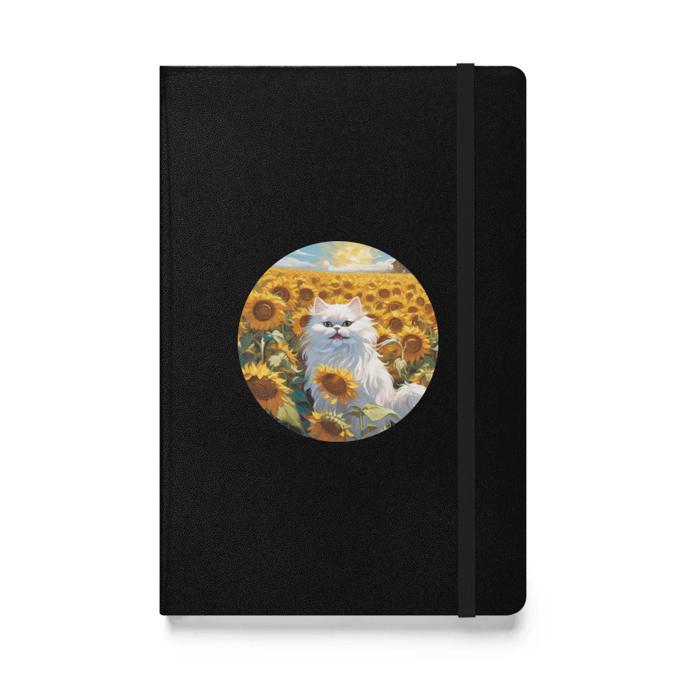 PugMug Custom White Persian Cat Hardcover Bound Notebook
