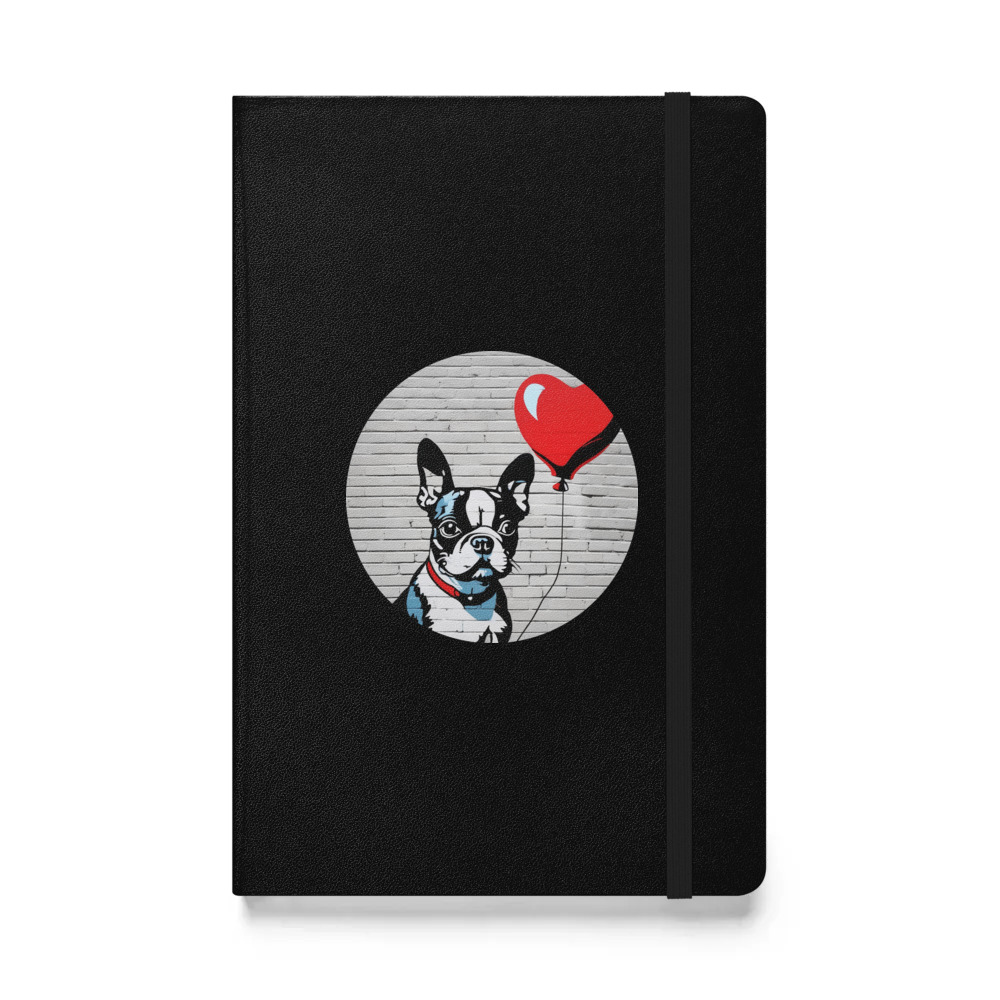 PugMug Custom Boston Terrier Hardcover Bound Notebook