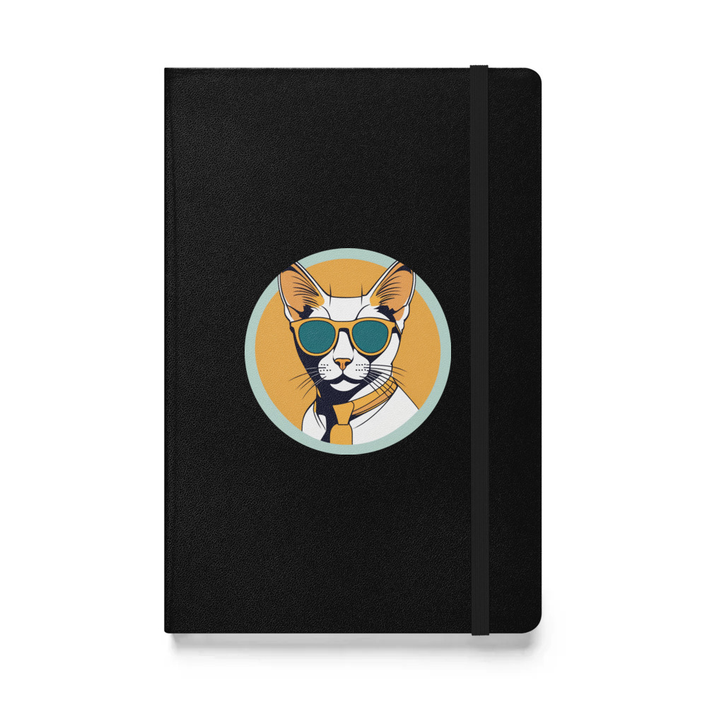 PugMug Custom White Abyssinian Cat Hardcover Bound Notebook