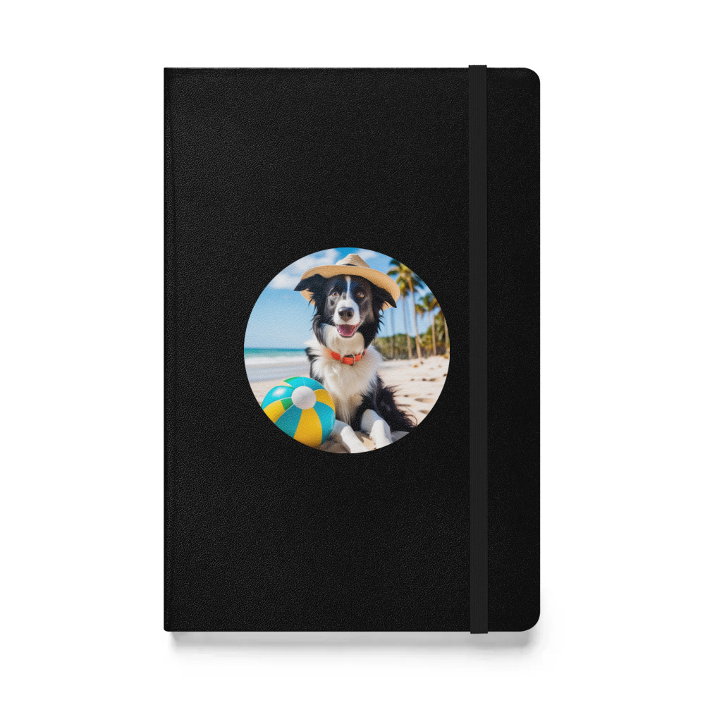 PugMug Custom Border Collie Hardcover Bound Notebook