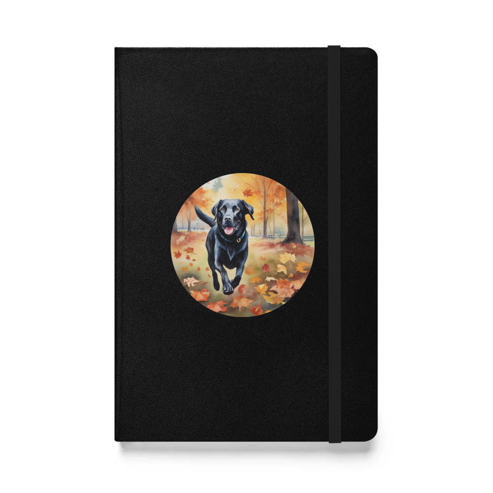 PugMug Custom Black Labrador Retriever Hardcover Bound Notebook