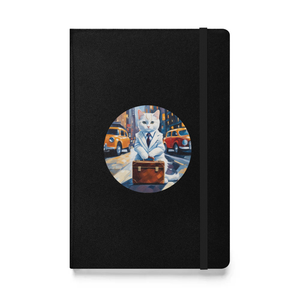 PugMug Custom White Companion Cat Hardcover Bound Notebook