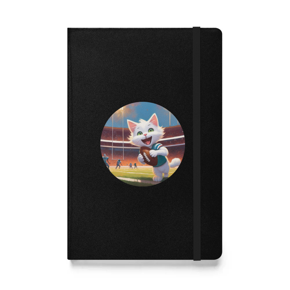 PugMug Custom White Companion Cat Hardcover Bound Notebook