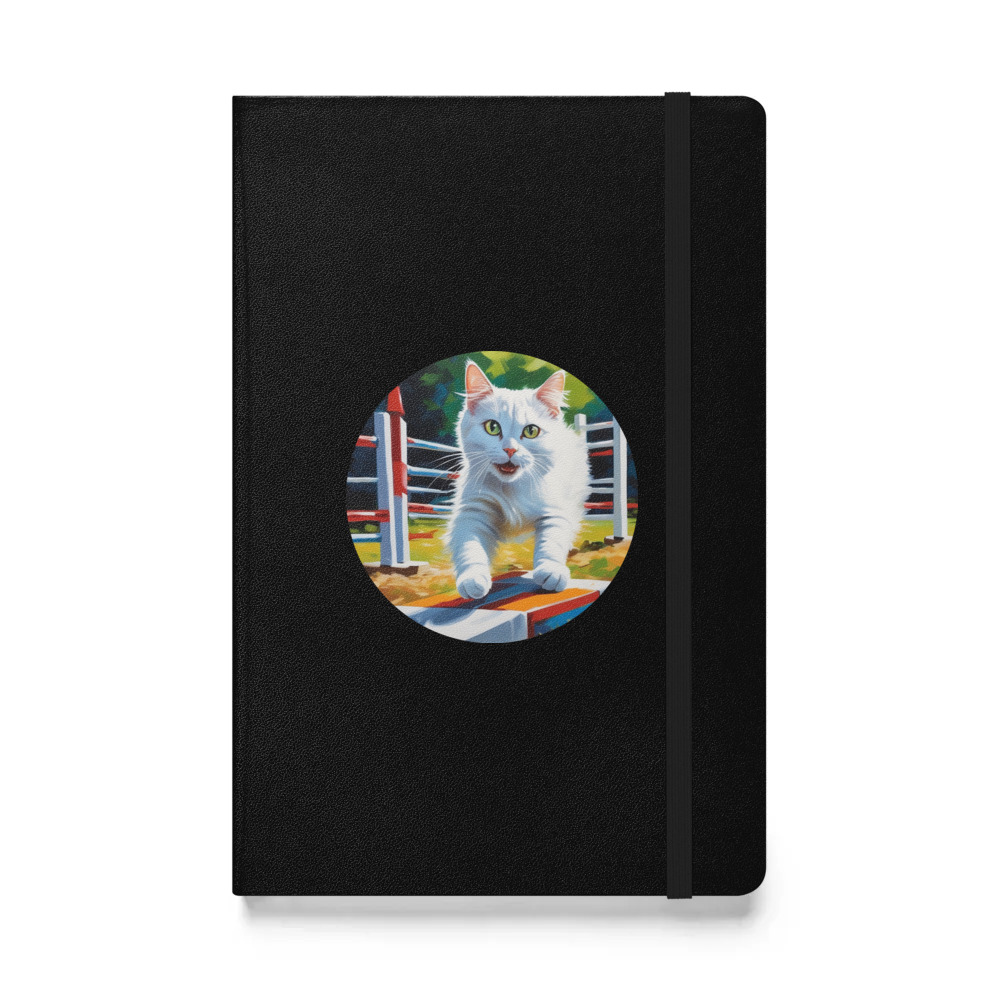 PugMug Custom White Companion Cat Hardcover Bound Notebook