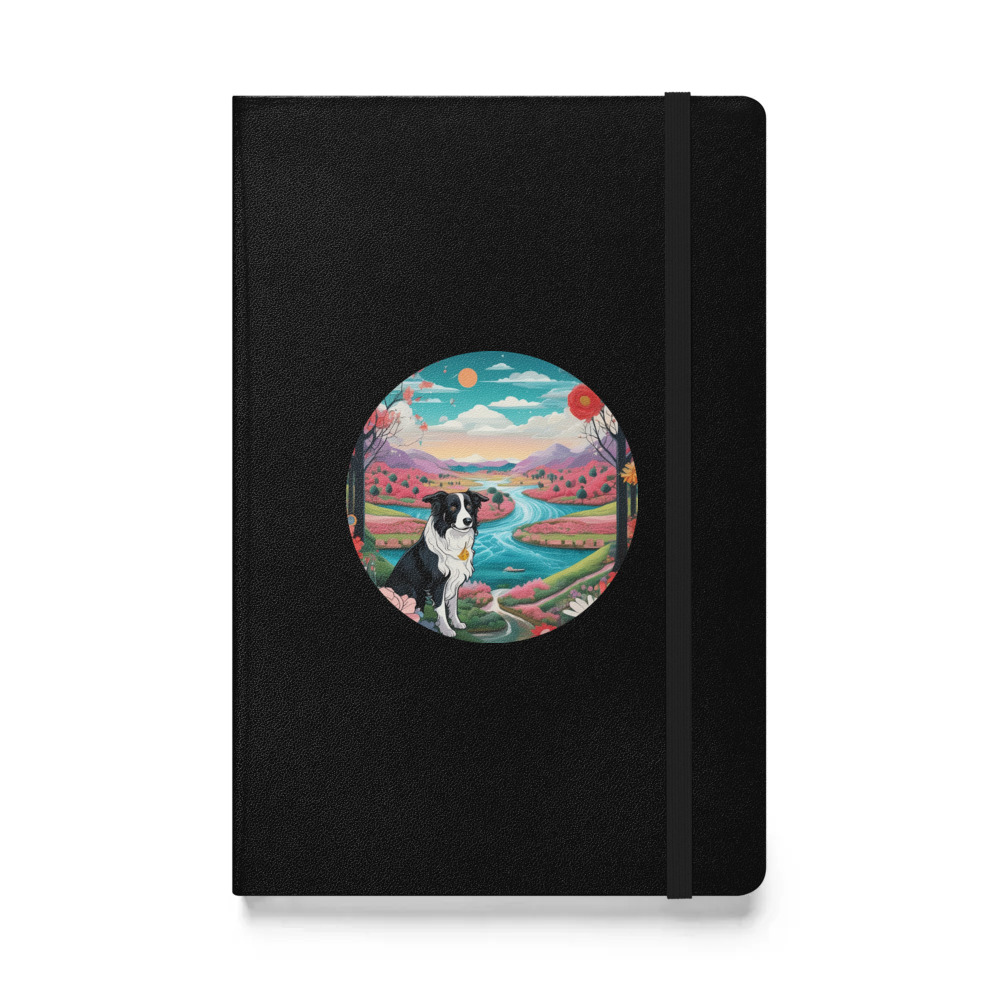PugMug Custom Border Collie Hardcover Bound Notebook